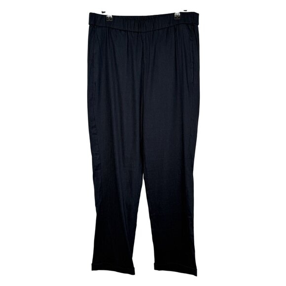 NWT J. Jill Linen Stretch Navy Pants, S - Picture 1 of 10